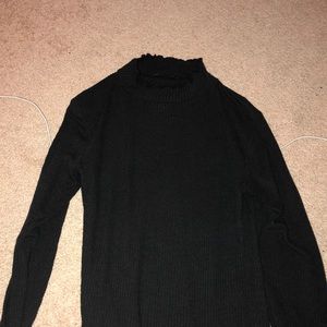 Ribbed Mock Neck